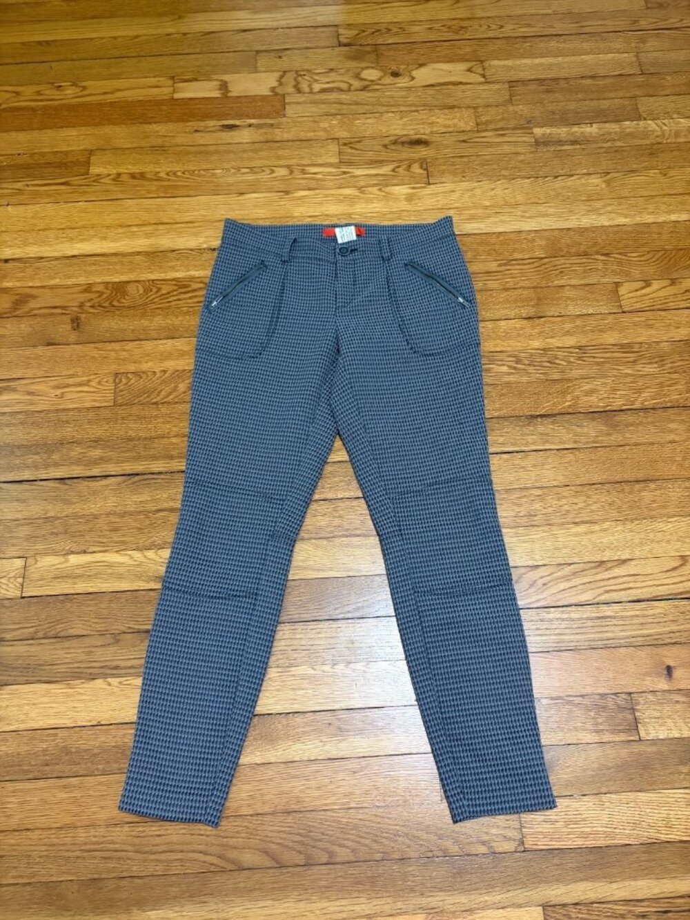 Anthropologie Cartonnier Womens Skinny Fit Pants Size 4 Gray Patterned Stretch